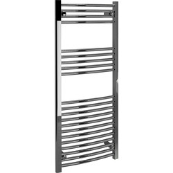 Flume / Flume Chrome Curved Ladder Towel Radiator 1200 x 500mm 1136Btu