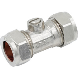 Flume / Flume Chrome Plated Isolating Valve 15mm