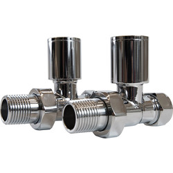 Flume / Flume Modern Towel Radiator Valve Straight