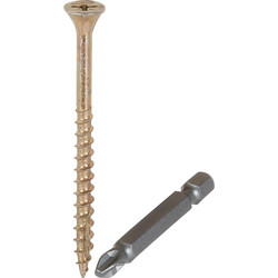 Ulti-Mate II / Ulti-Mate II Stick-Fit Zinc & Yellow Plated Screw 5.0 x 80mm